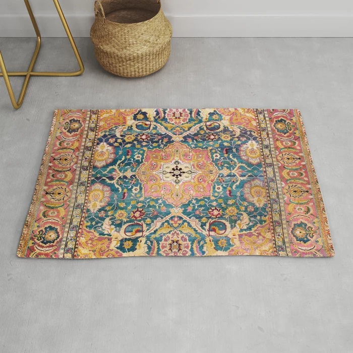 Way to match floor ceiling with floor using rugs