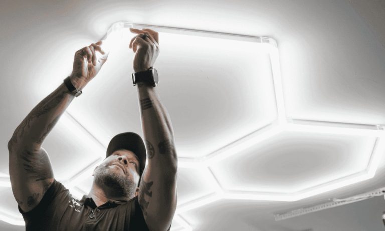 Light Up Your Garage Wall Decor with Accent Lighting Installed by a Texas Licensed Austin Electrician